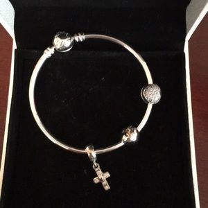 Authentic sterling silver Pandora bracelet
